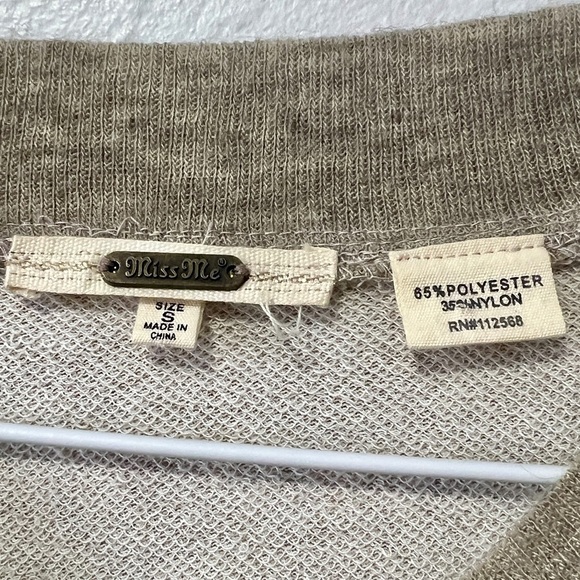 Miss Me Boucle & Lace Wool Blend Bomber Jacket - Small - Picture 7 of 9